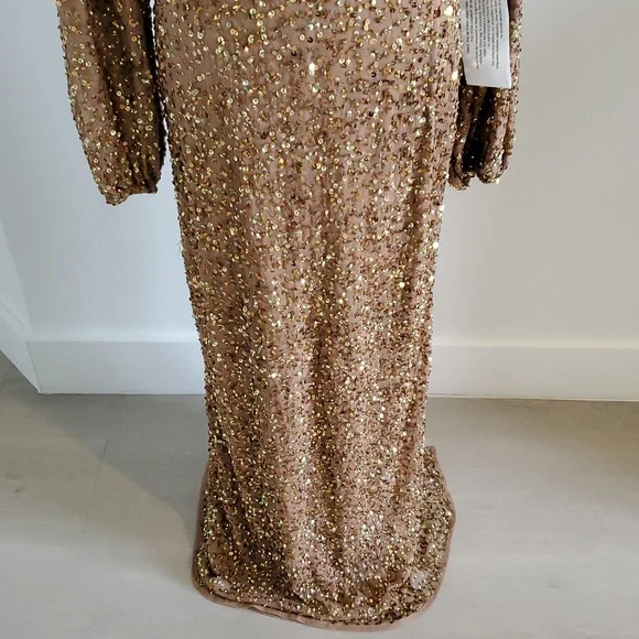 MacDuggal bronze Sequin gown Size 8 and 6 available new with tags - Picture 6 of 14